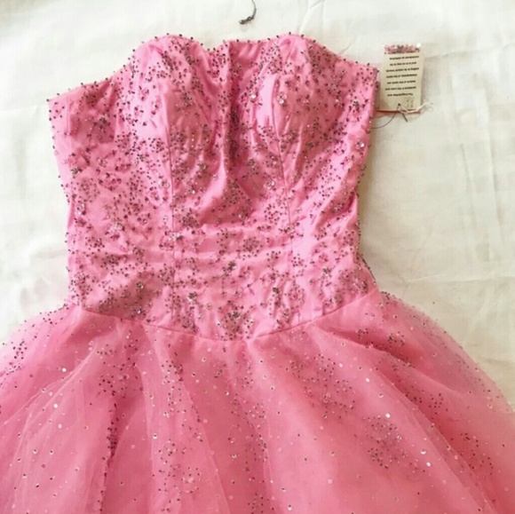 #SOLD# Mori Lee Ballgown Dress Prom Formal Pink7/8 - Picture 5 of 5